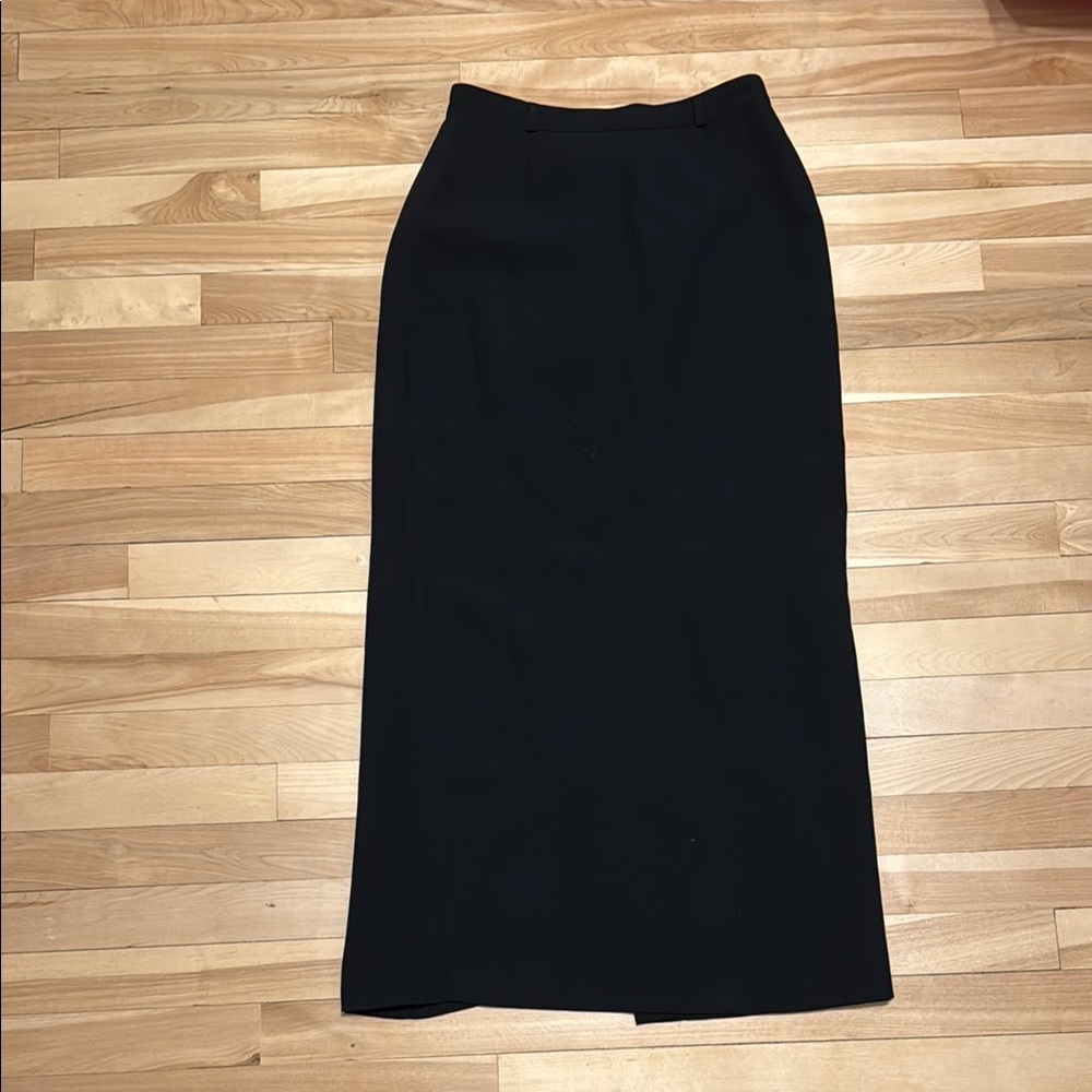 Sophisticated Vintage Long Black Pencil Skirt for Women